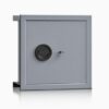 Tresor Ansicht geschlossen, Doppelbart-Sicherheitsschloss, RAL 9006 Weißaluminium