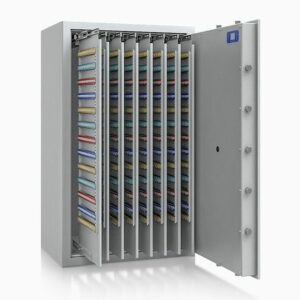 Tresor Ansicht geöffnet, RAL 7035 lichtgrau