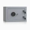 Tresor Ansicht geschlossen, Doppelbart-Sicherheitsschloss, RAL 9006 Weißaluminium