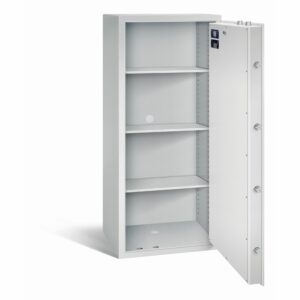 Tresor Ansicht geöffnet, RAL 7035 lichtgrau