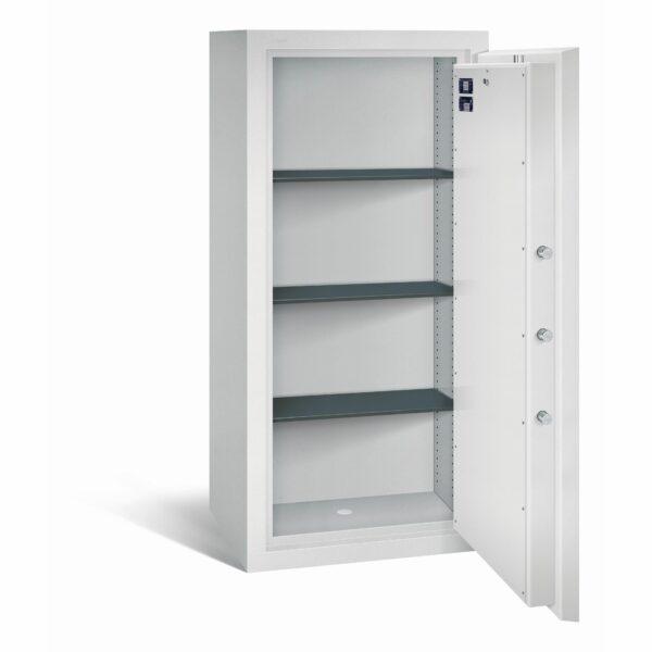 Tresor Ansicht geöffnet, RAL 7035 lichtgrau