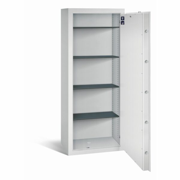 Tresor Ansicht geöffnet, RAL 7035 lichtgrau