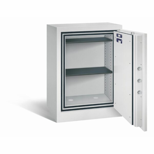 Tresor Ansicht geöffnet, RAL 7035 lichtgrau