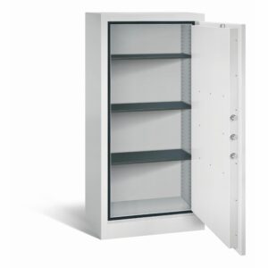 Tresor Ansicht geöffnet, RAL 7035 lichtgrau