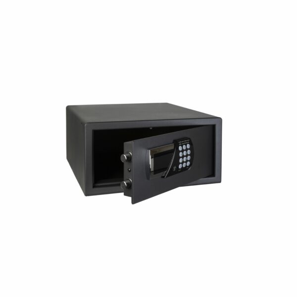 Tresor Ansicht geöffnet, Elektronisches Tastenschloss, RAL 9005 schwarz